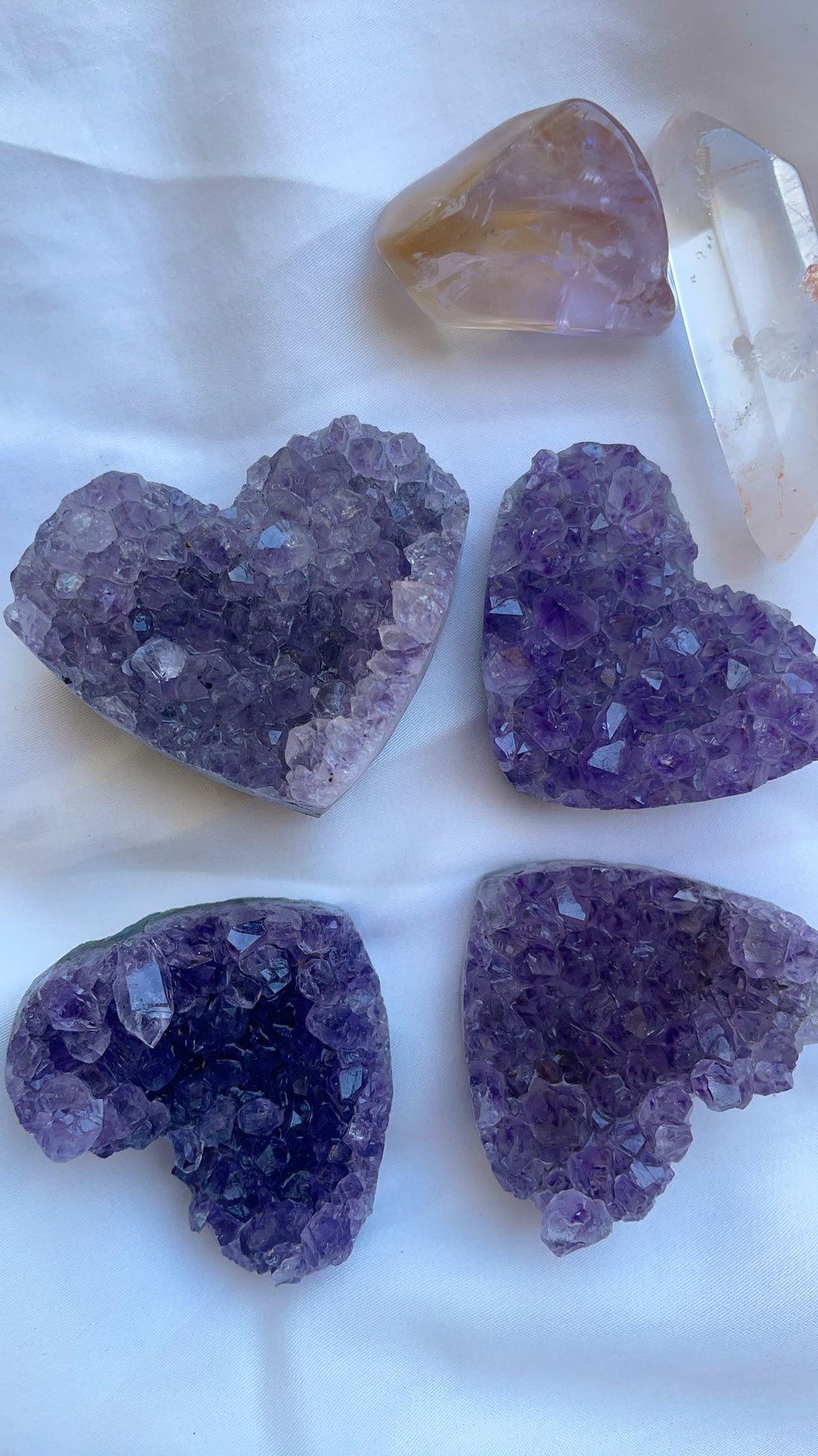 Amethyst Cluster Heart