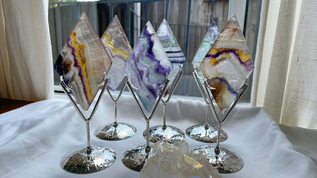 Rainbow Fluorite Slab with stand