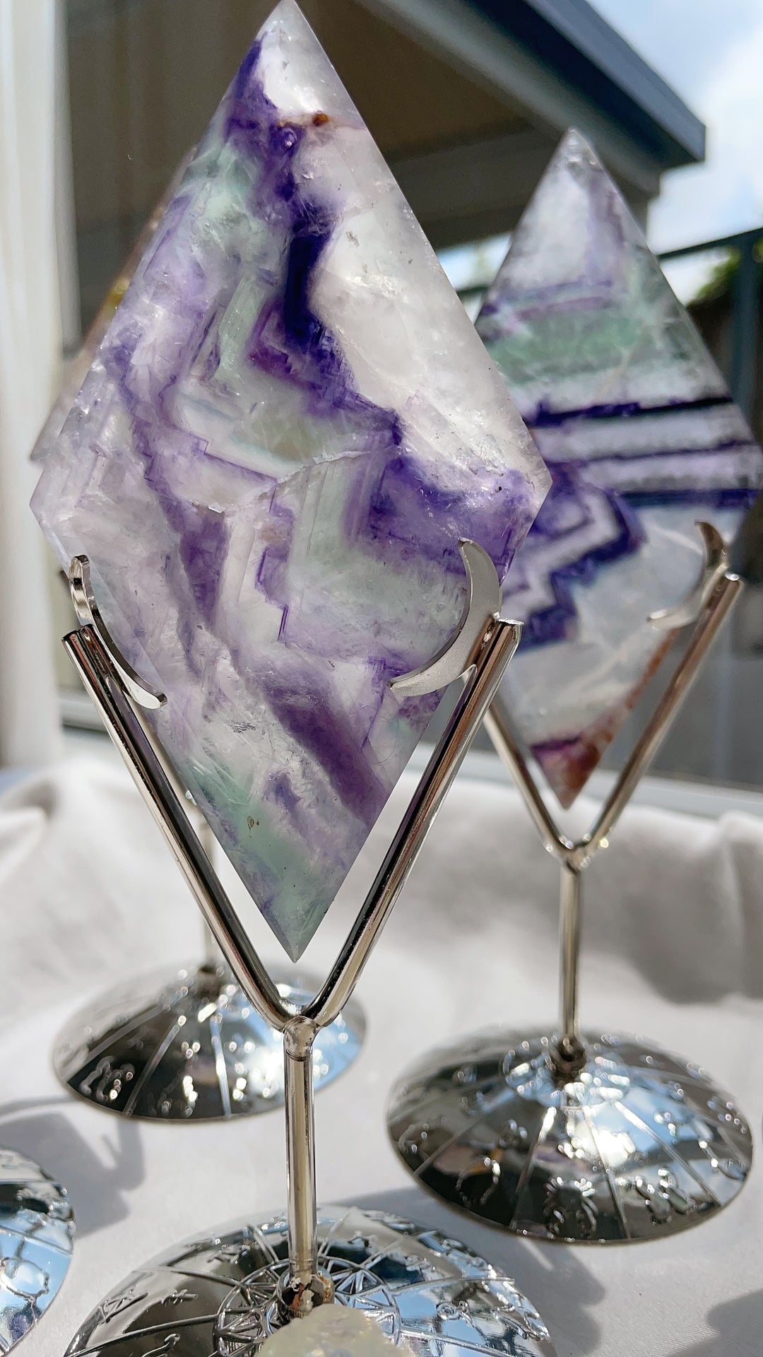 Rainbow Fluorite Slab with stand