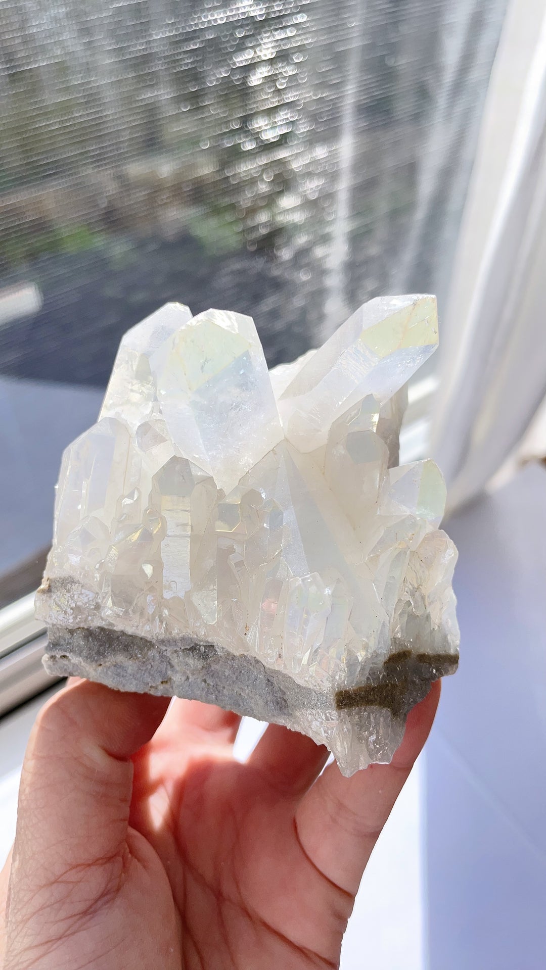 Angel Aura Clear Quartz Cluster