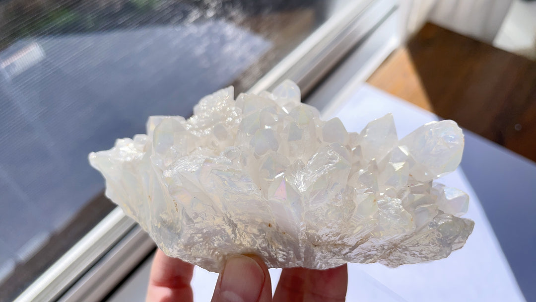 Angel Aura Clear Quartz Cluster