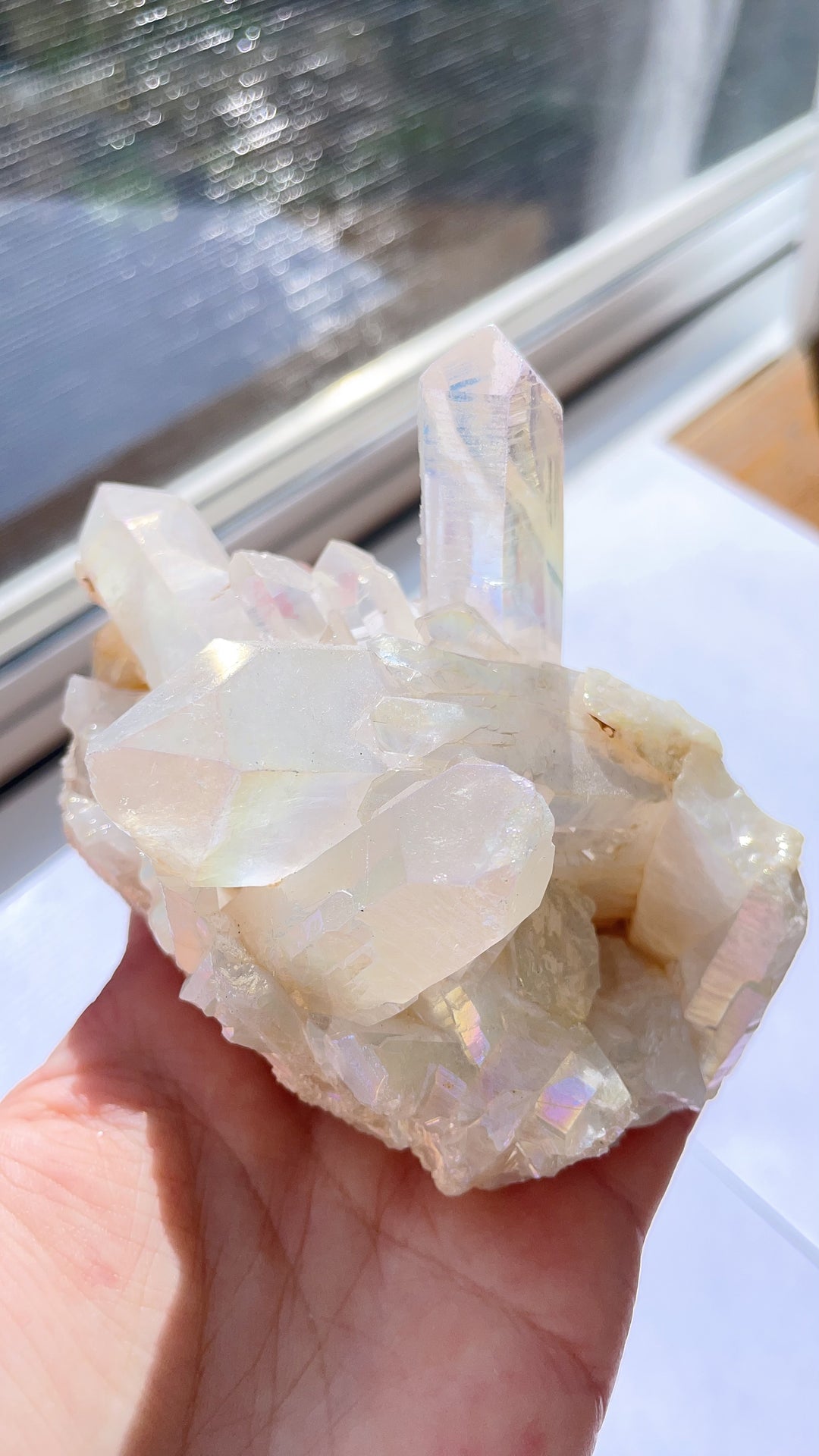 Angel Aura Clear Quartz Cluster