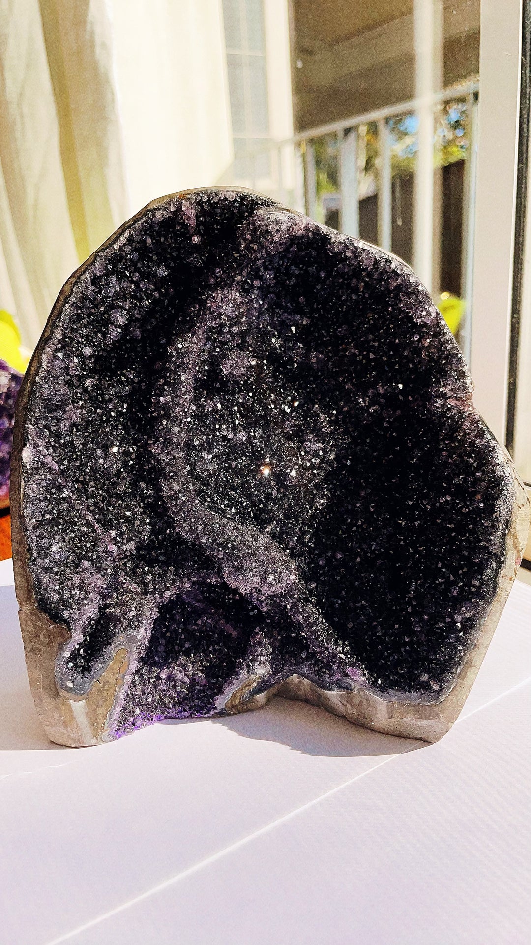 Black Amethyst Cluster Statement