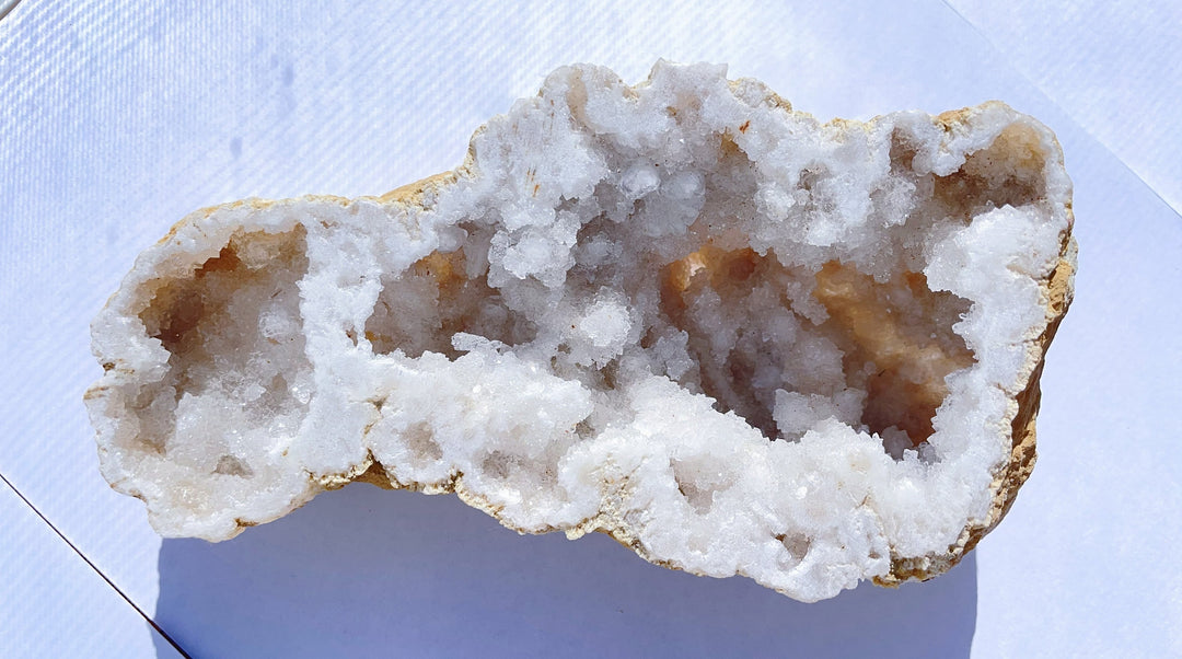 Moroccan Clear Quartz Cave Geode Cluster Statement