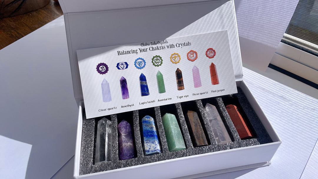 Seven 7 Chakra Tower Point Generator Gift Set for Meditation