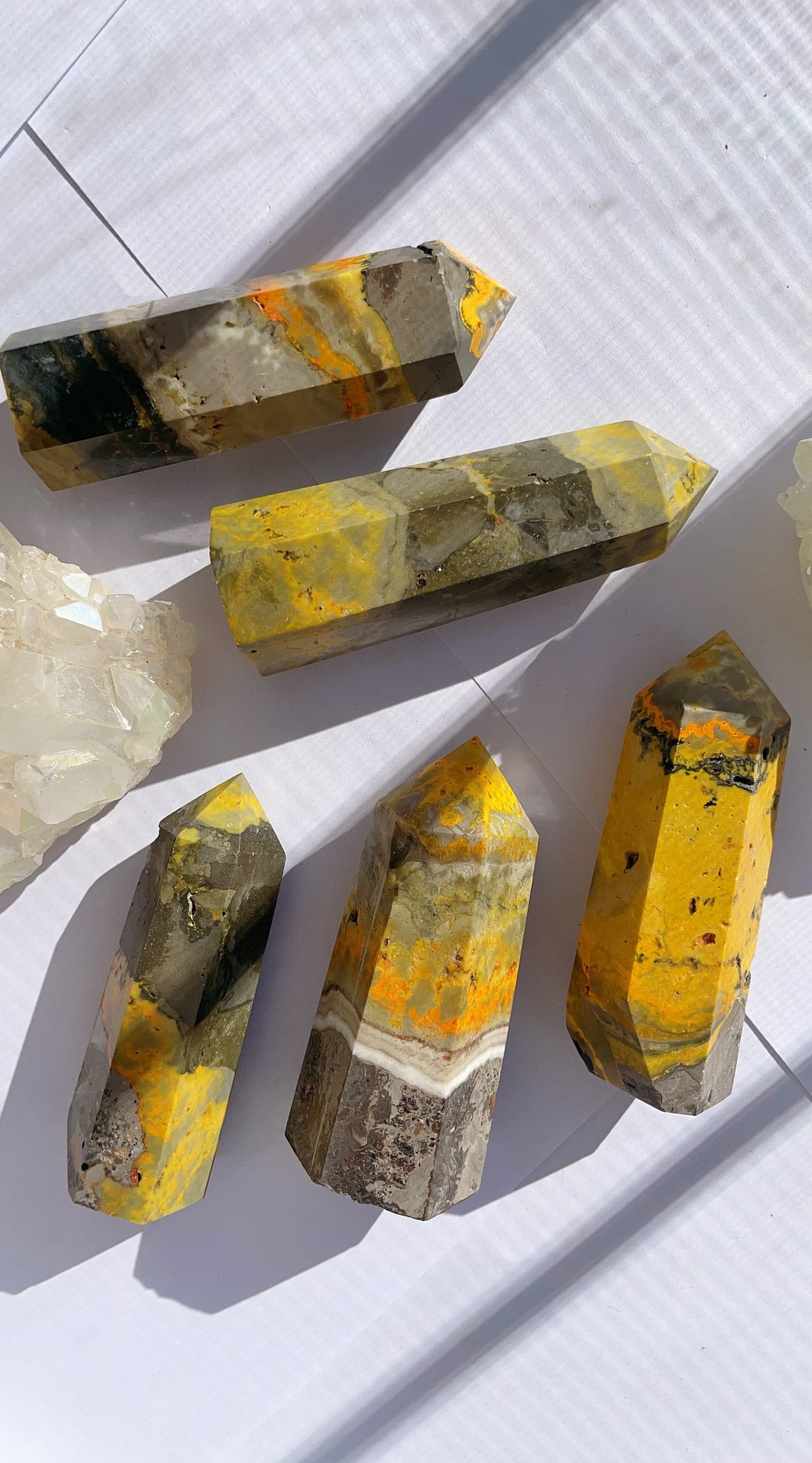 Bumblebee Jasper Crystal Tower Point Generator