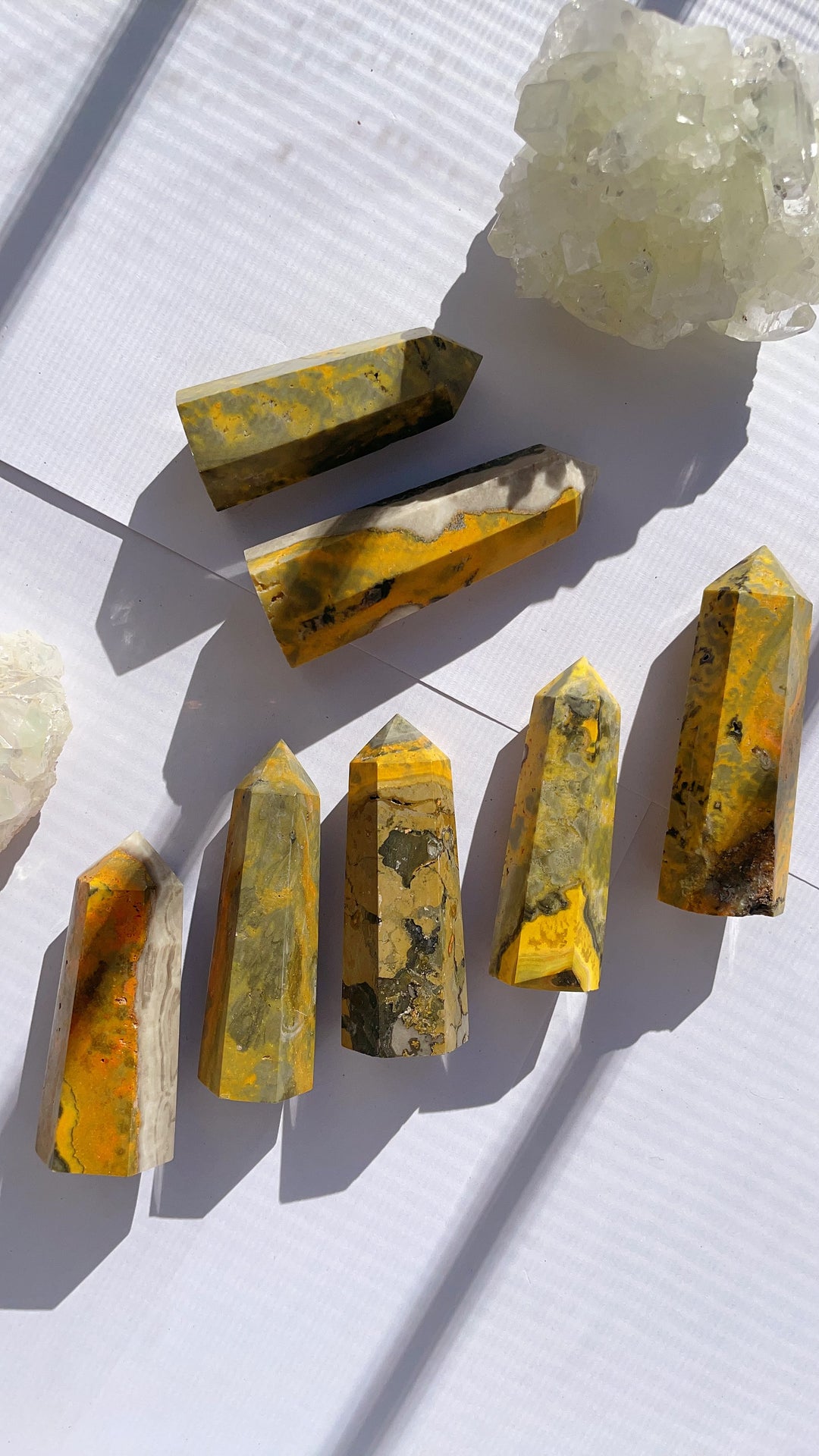 Bumblebee Jasper Crystal Tower Point Generator