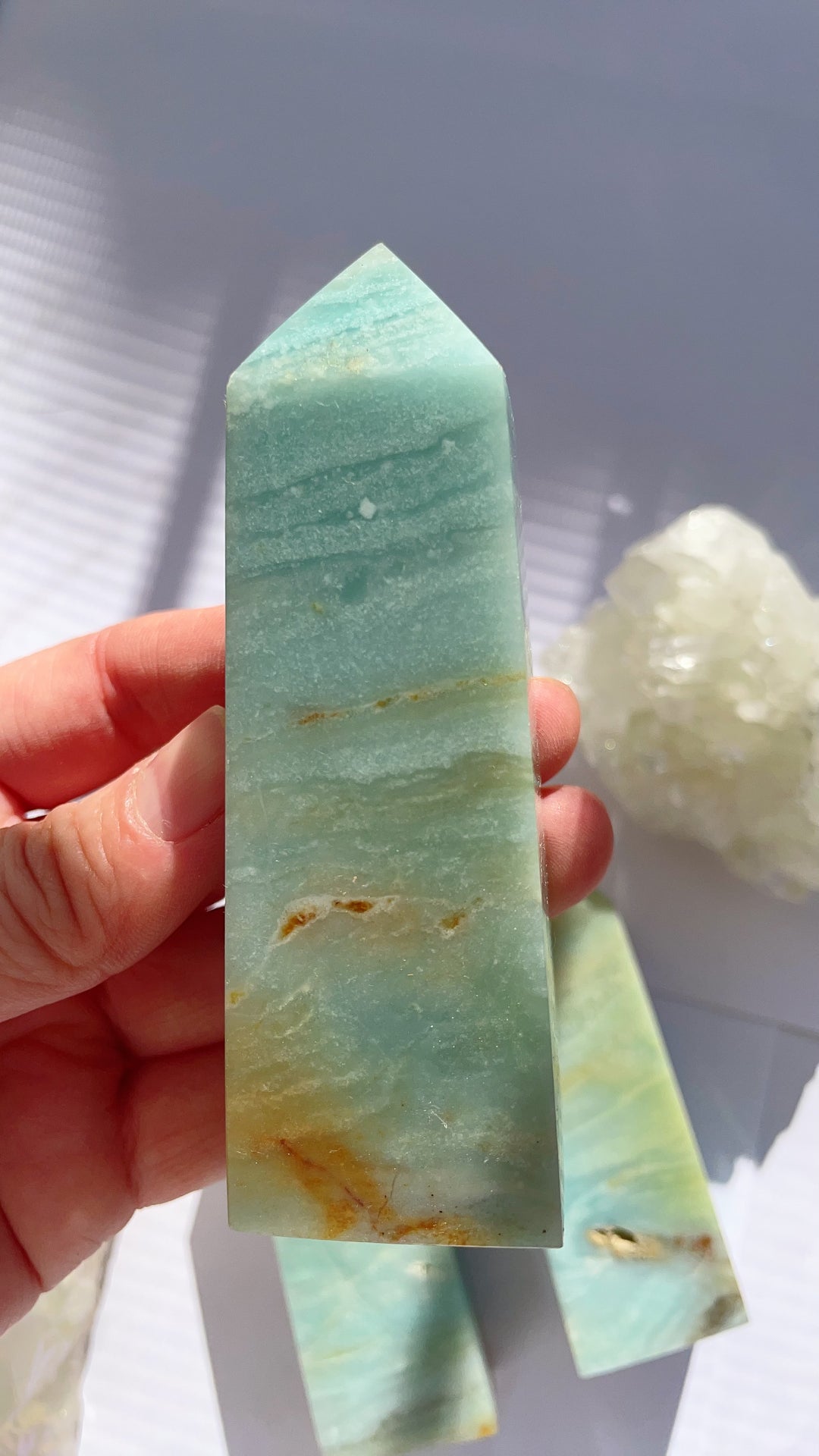 Blue Amazonite Crystal Tower Point Generator