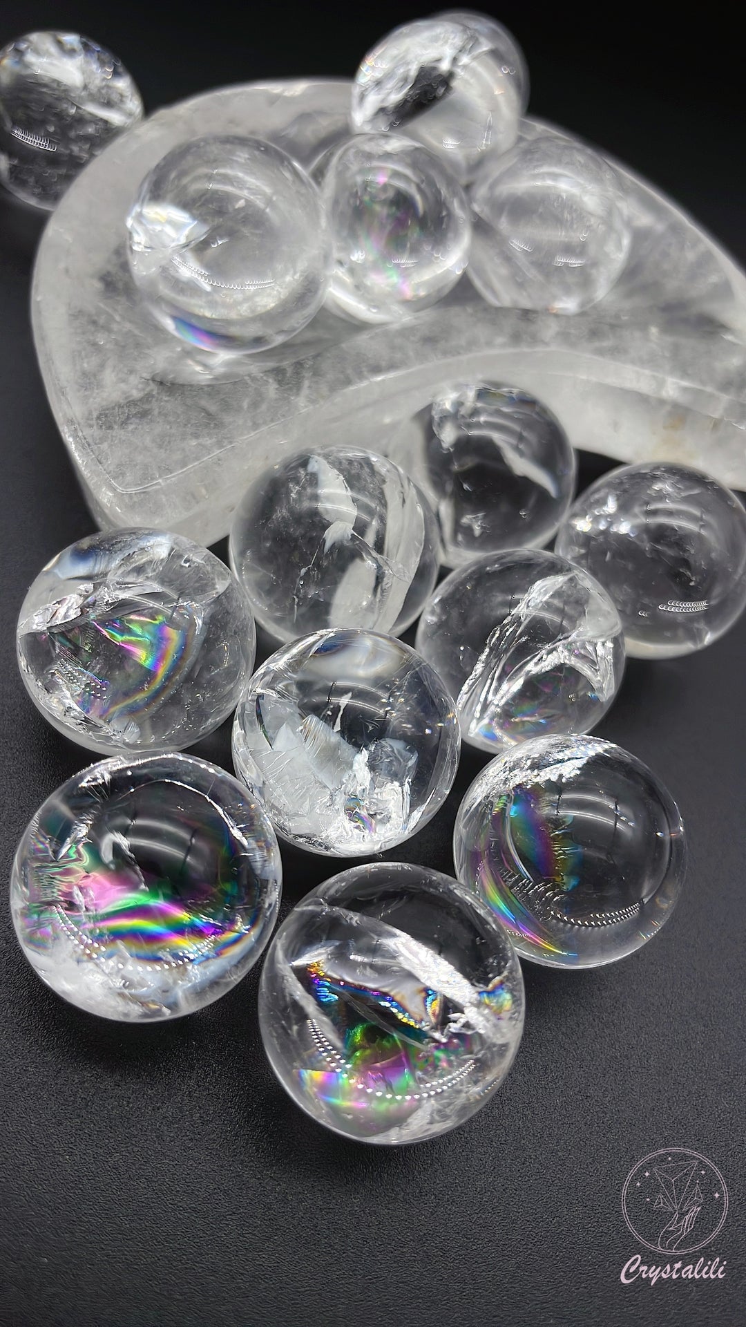 Rainbow Clear Quartz Sphere Small